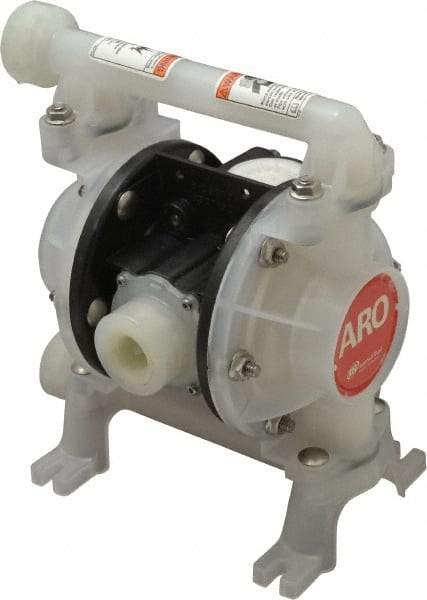 ARO/Ingersoll-Rand - 3/8" NPT, Nonmetallic, Air Operated Diaphragm Pump - PTFE Diaphragm, Polypropylene Housing - A1 Tooling