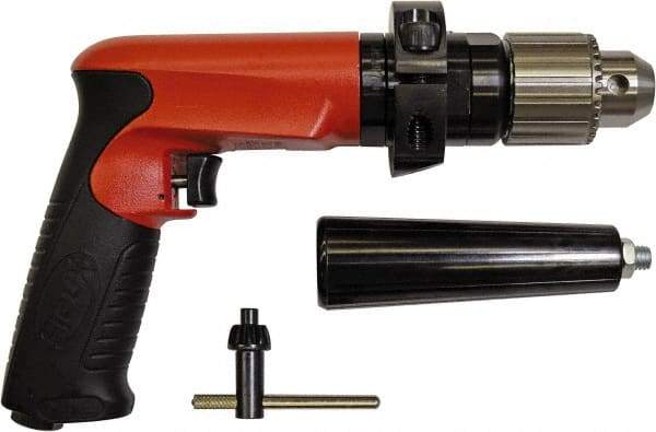 Sioux Tools - 1/2" Keyed Chuck - Pistol Grip Handle, 700 RPM, 14.16 LPS, 30 CFM, 1 hp - A1 Tooling