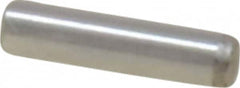 Made in USA - 1/16" Diam x 1/4" Pin Length Grade 8 Alloy Steel Standard Dowel Pin - Bright Finish, 1 Beveled & 1 Rounded End - A1 Tooling