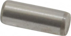 Made in USA - 3/32" Diam x 1/4" Pin Length Grade 8 Alloy Steel Standard Dowel Pin - Bright Finish, 1 Beveled & 1 Rounded End - A1 Tooling