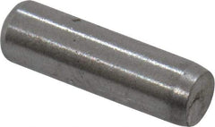 Made in USA - 3/32" Diam x 5/16" Pin Length Grade 8 Alloy Steel Standard Dowel Pin - Bright Finish, 1 Beveled & 1 Rounded End - A1 Tooling