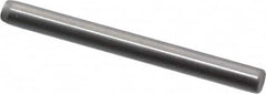 Made in USA - 3/32" Diam x 1" Pin Length Grade 8 Alloy Steel Standard Dowel Pin - Bright Finish, 1 Beveled & 1 Rounded End - A1 Tooling