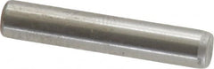 Made in USA - 3/16" Diam x 1" Pin Length Grade 8 Alloy Steel Standard Dowel Pin - Bright Finish, C 47-58 & C 60 (Surface) Hardness, 4,150 Lb (Single Shear), 8,300 Lb (Double Shear) Breaking Strength, 1 Beveled & 1 Rounded End - A1 Tooling