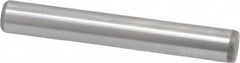 Made in USA - 1/4" Diam x 1-3/4" Pin Length Grade 8 Alloy Steel Standard Dowel Pin - Bright Finish, C 47-58 & C 60 (Surface) Hardness, 14,720 Lb (Double Shear), 7,360 Lb (Single Shear) Breaking Strength, 1 Beveled & 1 Rounded End - A1 Tooling