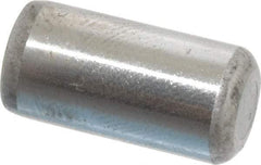 Made in USA - 5/16" Diam x 5/8" Pin Length Grade 8 Alloy Steel Standard Dowel Pin - Bright Finish, C 47-58 & C 60 (Surface) Hardness, 11,500 Lb (Single Shear), 23,000 Lb (Double Shear) Breaking Strength, 1 Beveled & 1 Rounded End - A1 Tooling