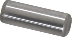 Made in USA - 5/16" Diam x 7/8" Pin Length Grade 8 Alloy Steel Standard Dowel Pin - Bright Finish, C 47-58 & C 60 (Surface) Hardness, 11,500 Lb (Single Shear), 23,000 Lb (Double Shear) Breaking Strength, 1 Beveled & 1 Rounded End - A1 Tooling