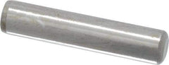 Made in USA - 5/16" Diam x 1-1/2" Pin Length Grade 8 Alloy Steel Standard Dowel Pin - Bright Finish, C 47-58 & C 60 (Surface) Hardness, 11,500 Lb (Single Shear), 23,000 Lb (Double Shear) Breaking Strength, 1 Beveled & 1 Rounded End - A1 Tooling