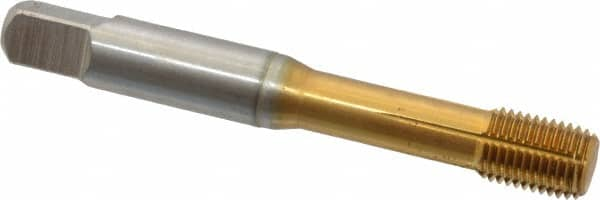 Guhring - 3/8-24 UNF 2BX H7/H8 Thread Limit Modified Bottoming Thread Forming Tap - Cobalt, TiN Finish, 2.941" OAL, 0.453" Thread Length, Right Hand Thread, Series 3941 - Exact Industrial Supply