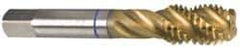 Guhring - 9/16-12 UNC 4 Flute 3B Modified Bottoming Spiral Flute Tap - Powdered Metal, TiN Finish, 3-19/32" OAL, Right Hand Flute, Right Hand Thread, Series 3998 - A1 Tooling