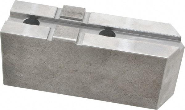 H & R Manufacturing - Tongue & Groove Attachment, Square Soft Lathe Chuck Jaw - Steel, 2-1/2" Btw Mount Hole Ctrs, 5-3/4" Long x 1-3/4" Wide x 2-3/8" High, 1/2" Groove - A1 Tooling