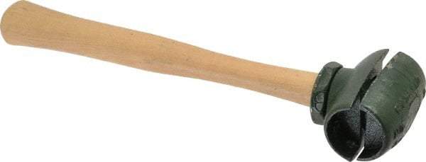 Garland - 1-3/4 Lb Head 1-1/2" Face Malleable Iron Split Head Hammer without Faces - Wood Handle - A1 Tooling