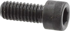 Made in USA - 1/4-28 UNF Hex Socket Drive, Socket Cap Screw - Alloy Steel, Black Oxide, Fully Threaded, 1/2" Length Under Head - A1 Tooling