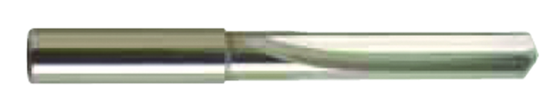 6mm Dia. - Carbide Straight Flute 4XD Drill-130Â° 4-Facet Point-Coolant-Bright - A1 Tooling