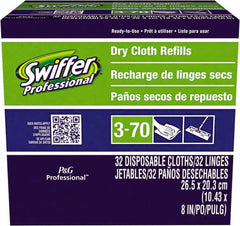 Swiffer - White Mop Refill - 8" Long x 10-5/8" Wide Head, Microfiber Head - A1 Tooling