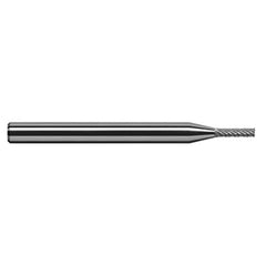 Miniature End Mills - Deburring End Mill - 0.0620″ (1/16″) Cutter Diameter × 0.1860″ Length of Cut Carbide Deburring Square End Mill, 8 RH Teeth, 4 LH Teeth - Exact Industrial Supply