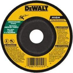 DeWALT - 24 Grit, 7" Wheel Diam, 1/4" Wheel Thickness, 7/8" Arbor Hole, Type 27 Depressed Center Wheel - Silicon Carbide, Resinoid Bond, 8,700 Max RPM - A1 Tooling