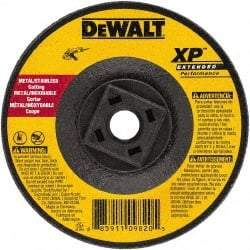 DeWALT - 24 Grit, 5" Wheel Diam, Type 27 Depressed Center Wheel - Zirconia Alumina, Resinoid Bond, 12,200 Max RPM - A1 Tooling