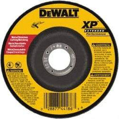 DeWALT - 24 Grit, 7" Wheel Diam, 3/32" Wheel Thickness, 7/8" Arbor Hole, Type 27 Depressed Center Wheel - Zirconia Alumina, Resinoid Bond, 8,700 Max RPM - A1 Tooling