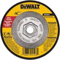 DeWALT - 24 Grit, 6" Wheel Diam, 3/32" Wheel Thickness, Type 27 Depressed Center Wheel - Aluminum Oxide, Resinoid Bond, 10,100 Max RPM - A1 Tooling