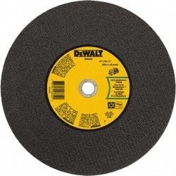 DeWALT - 14" 24 Grit Silicon Carbide Cutoff Wheel - 1/8" Thick, 1" Arbor, 5,500 Max RPM, Use with Gas Powered Saws - A1 Tooling