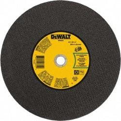 DeWALT - 14" 24 Grit Silicon Carbide Cutoff Wheel - 1/8" Thick, 1" Arbor, 5,500 Max RPM, Use with Gas Powered Saws - A1 Tooling