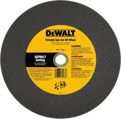 DeWALT - 12" 24 Grit Silicon Carbide Cutoff Wheel - 1/8" Thick, 20mm Arbor, 6,400 Max RPM, Use with Gas Powered Saws - A1 Tooling