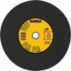 DeWALT - 14" 24 Grit Aluminum Oxide Cutoff Wheel - 1/8" Thick, 20mm Arbor, 5,500 Max RPM, Use with Gas Powered Saws - A1 Tooling