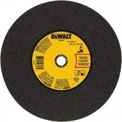 DeWALT - 14" 24 Grit Aluminum Oxide Cutoff Wheel - 0.109" Thick, 1" Arbor, 4,300 Max RPM, Use with Stationary Tools - A1 Tooling