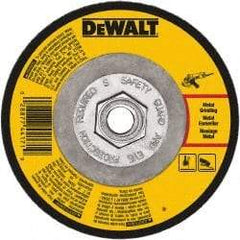 DeWALT - 24 Grit, 4-1/2" Wheel Diam, 1/8" Wheel Thickness, Type 27 Depressed Center Wheel - Aluminum Oxide, Diamond Matrix Bond, 13,300 Max RPM, Compatible with Angle Grinder - A1 Tooling