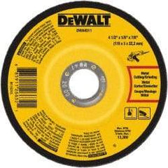 DeWALT - 24 Grit, 4-1/2" Wheel Diam, 1/8" Wheel Thickness, 7/8" Arbor Hole, Type 27 Depressed Center Wheel - Aluminum Oxide, Diamond Matrix Bond, 13,300 Max RPM, Compatible with Angle Grinder - A1 Tooling