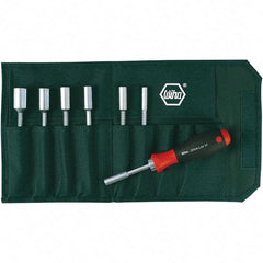 Wiha - 8 Piece, 3/16 to 1/2" Nut Driver Set - Standard Shaft, Cushion Grip Handle - A1 Tooling