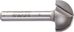 Amana Tool - 3/4" Cut Diam, 7/16" Length of Cut, 2 Flute Core Box Edge Profile Router Bit - Carbide-Tipped, 1/4" Shank Diam, 1-3/4" OAL, Uncoated - A1 Tooling