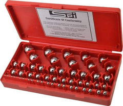 SPI - 1/8 to 1 Inch Diameter, Chrome Steel, Gage Ball Set - 0.0001 Inch Tolerance, Grade 24 Accuracy - A1 Tooling