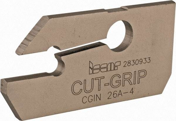 Iscar - 3.6 to 4.5mm Groove Width, 19.5mm Max Depth of Cut, Neutral Cut, CGIN Indexable Grooving Blade - GIFI-E, GIMIY, GINI-E, GIPI, GIPI (Full Radius), GIPI-E, GIPI-E (Full Radius) Insert Style, Series Cut Grip - A1 Tooling