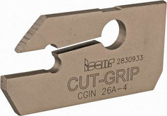 Iscar - 3.6 to 4.5mm Groove Width, 19.5mm Max Depth of Cut, Neutral Cut, CGIN Indexable Grooving Blade - GIFI-E, GIMIY, GINI-E, GIPI, GIPI (Full Radius), GIPI-E, GIPI-E (Full Radius) Insert Style, Series Cut Grip - A1 Tooling