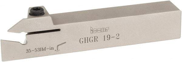 Iscar - GHG, External, Right Hand, 1.34" Max Depth of Cut, 0.016 to 3/32" Groove Width, Indexable Grooving Tool Holder - GI..,TIP.. Insert Compatibility, 3/4" Shank Height, 3/4" Shank Width, 4-1/2" OAL - A1 Tooling