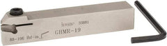 Iscar - GHMR, External, Right Hand, 0.189" Max Depth of Cut, 1/4" Max Groove Width, Indexable Grooving Tool Holder - GI.., GPV.., TIP.. Insert Compatibility, 3/4" Shank Height, 3/4" Shank Width, 4.4" OAL - A1 Tooling