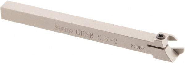 Iscar - GHS, External, Right Hand, 0.395" Max Depth of Cut, 0.087 to 1/8" Groove Width, Indexable Grooving Tool Holder - GIG, GIM, GIP, TIP Insert Compatibility, 3/8" Shank Height, 3/8" Shank Width, 4.72" OAL - A1 Tooling