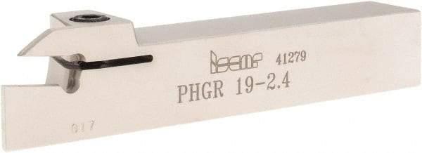 Iscar - PHG, External, Right Hand, 0.67" Max Depth of Cut, 3/32 to 1/8" Groove Width, Indexable Grooving Tool Holder - 3/4" Shank Height, 3/4" Shank Width, 4-1/2" OAL - A1 Tooling