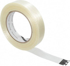 3M - 1" x 60 Yd Clear Rubber Adhesive Packaging Tape - Polypropylene Film Backing, 4 mil Thick, 100 Lb Tensile Strength, Series 8934 - A1 Tooling