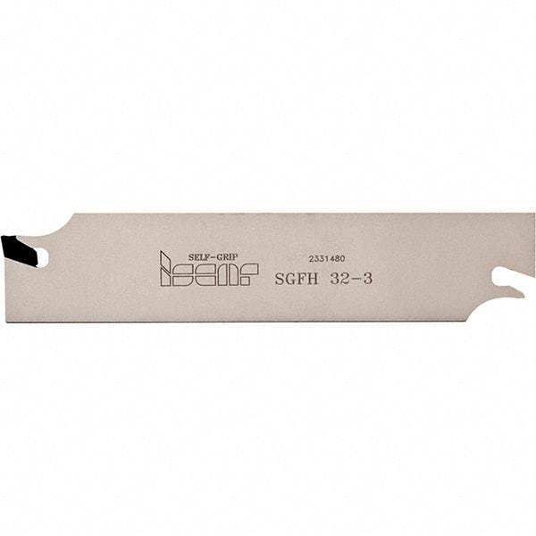 Iscar - 1.0236" Blade Height, 0.0945" Blade Width, 2.4803" OAL, Neutral Cut, Single End Indexable Cut-Off Blade - SGFH Blade, Self Grip Series - A1 Tooling