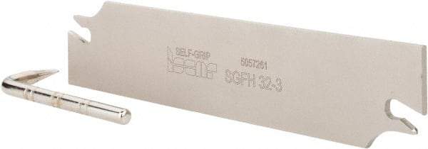 Iscar - 1.2598" Blade Height, 0.0945" Blade Width, 5.9055" OAL, Right Hand Cut, Double End Indexable Cut-Off Blade - SGFH Blade, Self Grip Series - A1 Tooling