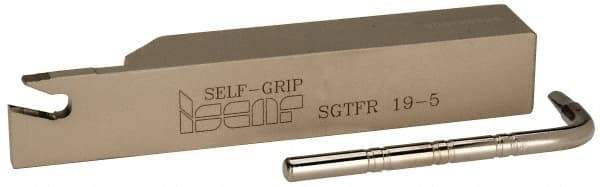 Iscar - SGTF, Right Hand Cut, 2" Max Workpc Diam, Indexable Cutoff Toolholder - 3/4" Shank Width, 3/4" Shank Height, 4-1/2" OAL - A1 Tooling