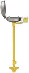 Bradley - Pedestal Mount, Stainless Steel Bowl, Eyewash Station - 1/2" Inlet, 30 psi Flow, 0.4 GPM Flow Rate - A1 Tooling