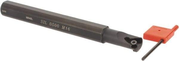 Iscar - Internal Thread, Left Hand Cut, 5/8" Shank Width x 5/8" Shank Height Indexable Threading Toolholder - 6" OAL, M 16 Insert Compatibility, SI Toolholder, Series SIL - A1 Tooling