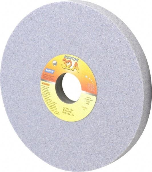 Norton - 7" Diam x 1-1/4" Hole x 3/4" Thick, J Hardness, 60 Grit Surface Grinding Wheel - Aluminum Oxide, Type 5, Medium Grade, 3,600 Max RPM, Vitrified Bond, One-Side Recess - A1 Tooling