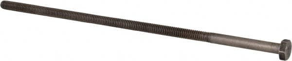 Value Collection - 1/4-20 UNC, 8" Length Under Head Hex Head Cap Screw - Partially Threaded, Grade 18-8 Stainless Steel, Uncoated, 7/16" Hex - A1 Tooling