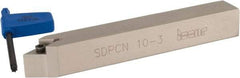 Iscar - SDPC, Neutral Cut, 5/8" Shank Height x 5/8" Shank Width, Neutral Rake Indexable Turning Toolholder - 4-1/2" OAL, DC..3 Insert Compatibility, Series Isoturn - A1 Tooling