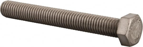 Value Collection - 1/2-13 UNC, 4" Length Under Head Hex Head Cap Screw - Fully Threaded, Grade 316 Stainless Steel, Uncoated, 3/4" Hex - A1 Tooling