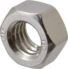 Value Collection - 7/16-14 UNC Stainless Steel Right Hand Hex Nut - 11/16" Across Flats, 3/8" High, Uncoated - A1 Tooling